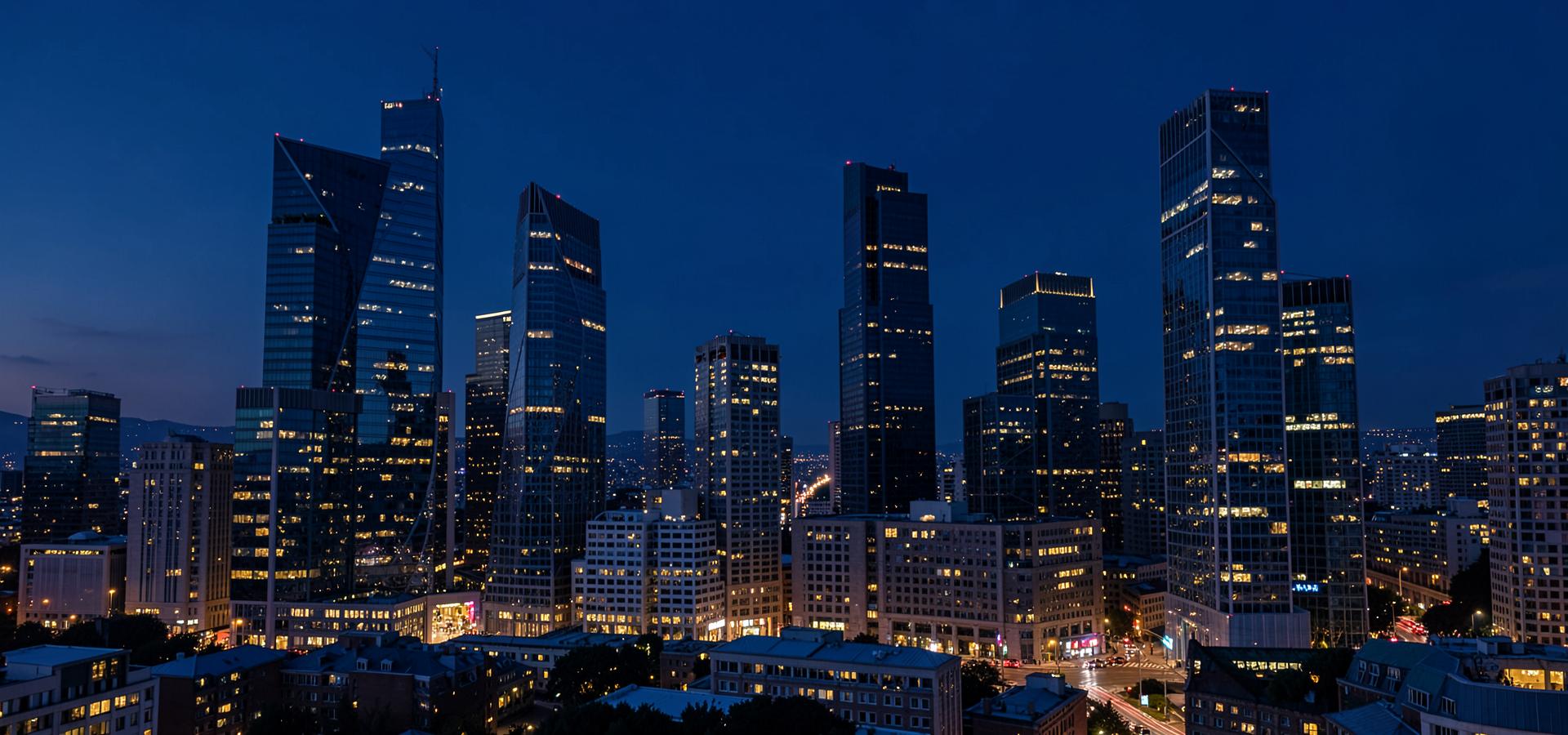 Business district representing hiring in United Kingdom